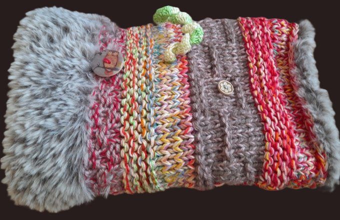 Manchon de confort fait main - en tricot ou tissu (création sur demande) - 20 à 70 € selon le modèle