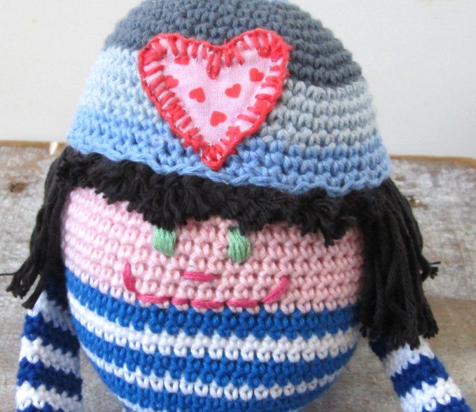 Marceau - personnage choupinou crocheté, pièce unique