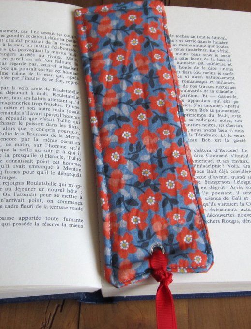 Marque-page - tissu à motif 