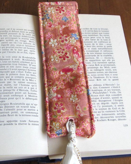 Marque-page - tissu à motif 