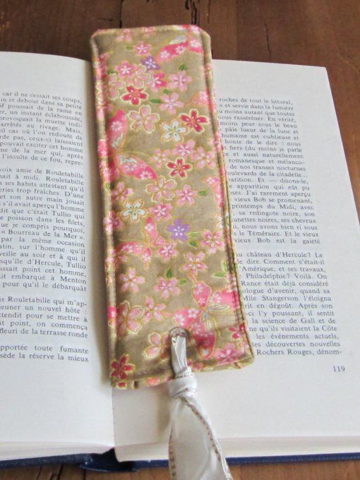 Marque-page - tissu à motif 