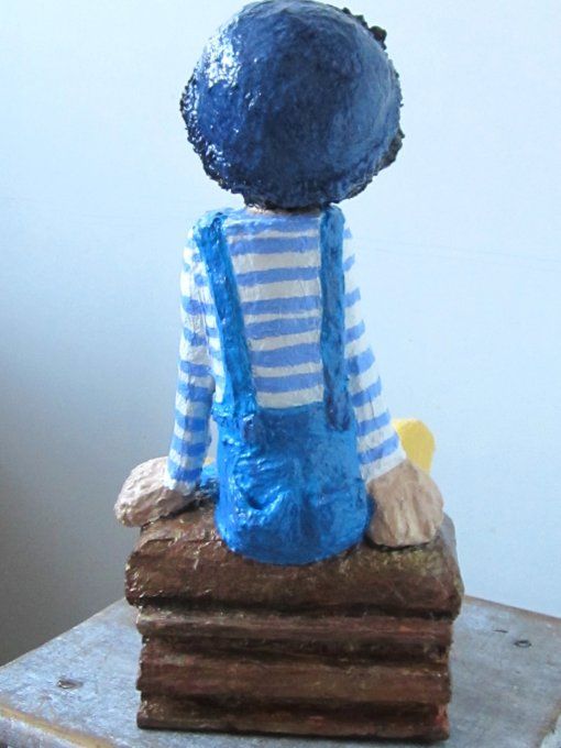 Moussaillon - sculpture en papier mâché, pièce unique