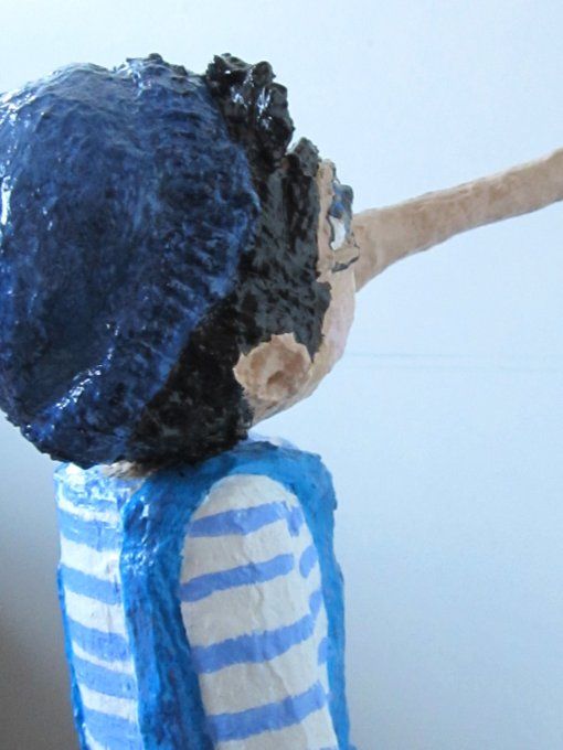 Moussaillon - sculpture en papier mâché, pièce unique