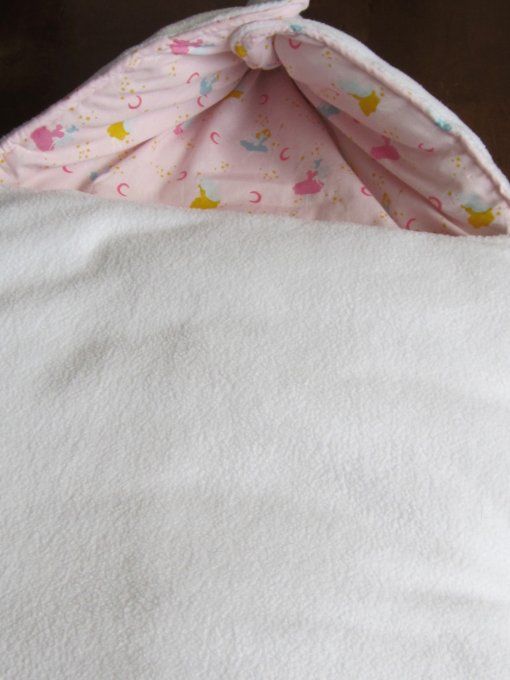 Nid d'ange matelassé polaire blanc/coton à motif - taille naissance/3 mois - 4 motifs au choix