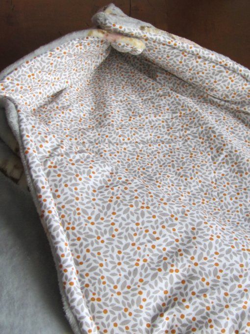 Nid d'ange matelassé polaire avec motif/ coton- taille naissance/3 mois - 2 modèles au choix