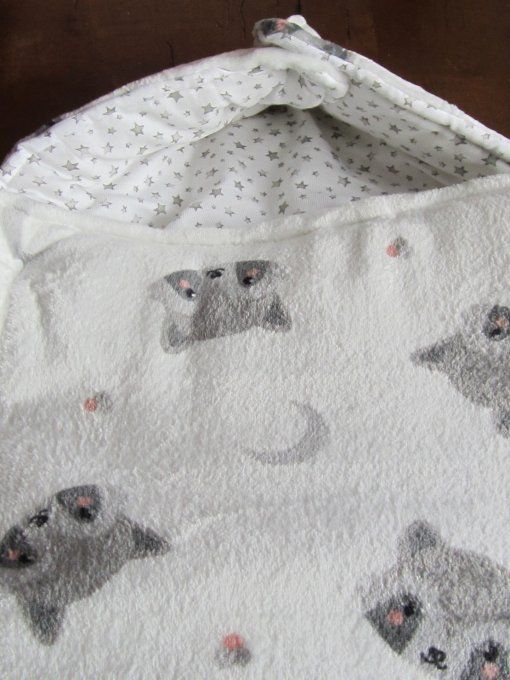 Nid d'ange matelassé polaire avec motif/ coton- taille naissance/3 mois - 2 modèles au choix