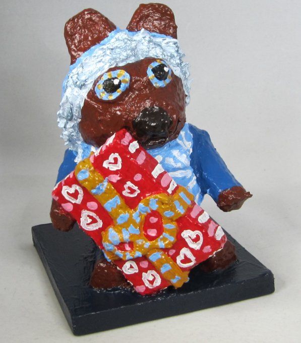 Noël et Sylvestre, ours en papier mâché