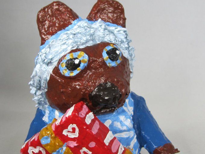 Noël et Sylvestre, ours en papier mâché
