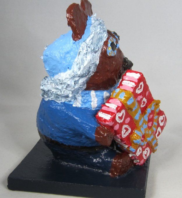 Noël et Sylvestre, ours en papier mâché