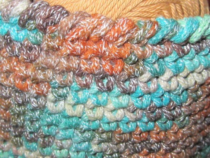 Ensemble de 2 corbeilles multicolores - L et M - 3 motifs  - Collection Terre d'automne