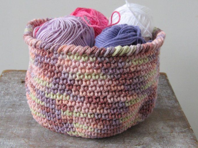 Ensemble de 2 paniers multicolores - L et M - 2 motifs- Collection Berlingot