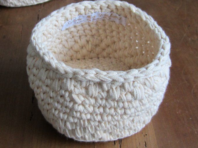 paniers au crochet, 3 tailles différentes