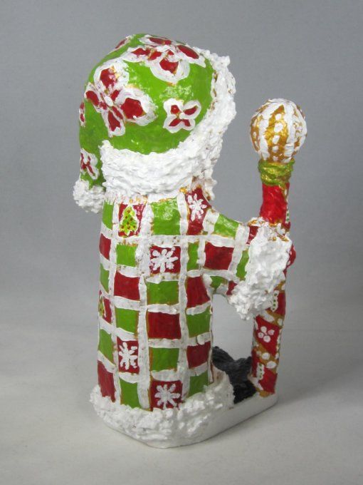 Père Noël, sculpture en papier mâché, différents modèles