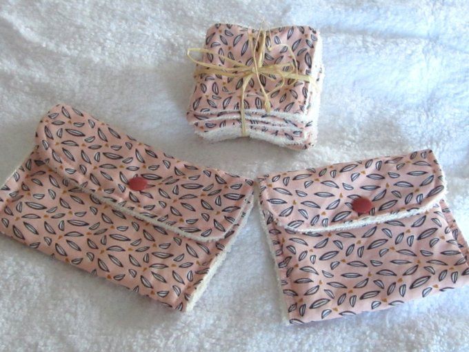 ensemble voyage : étui savon -étui shampoing solide -lingettes coton/ micro éponge bambou