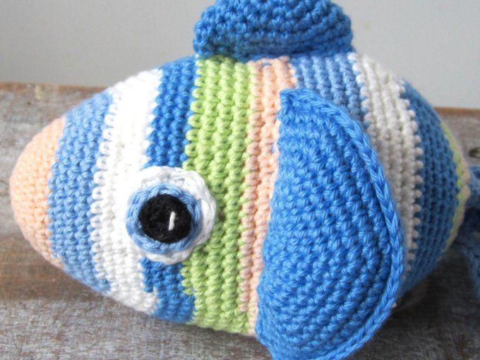 Bulle, personnage marin crocheté