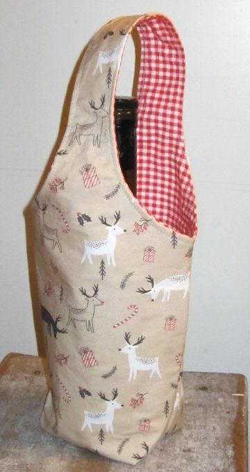 Porte-bouteille en tissu - 4 motifs