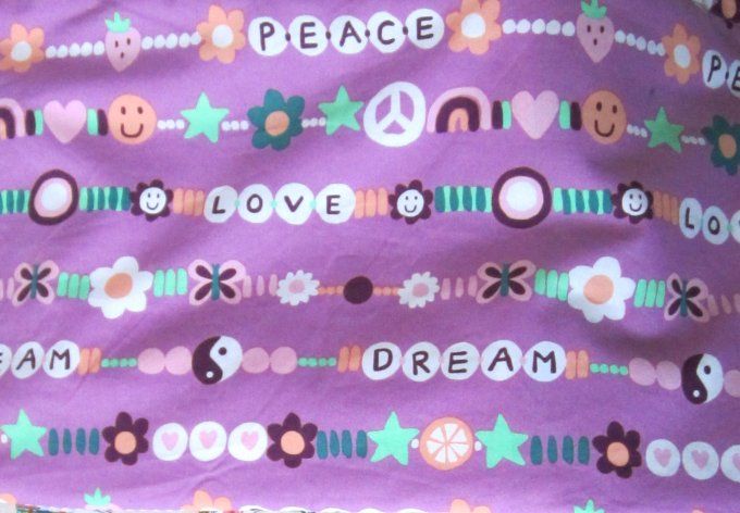 sac à dos à cordon coulissant- taille L - coton à motifs