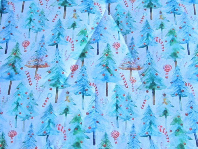 set de table matelassé - motif sapins