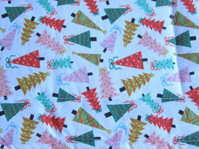 set de table matelassé - motif sapins