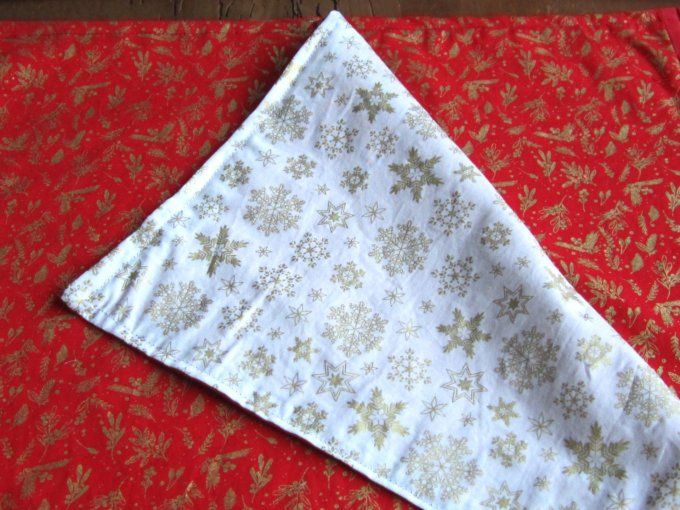 Sets de table pour les fêtes -rouge et or